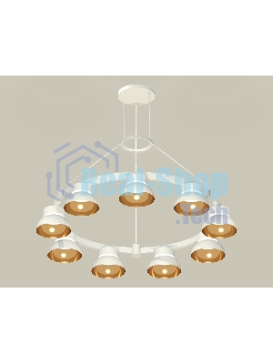 Светильник Ambrella light XR92031702/9 SWH/PYG/CL белый песок/золото желтое полированное/прозрачный GX53 (A9203, C9241, N8144)