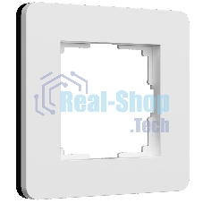 Рамка на 1 пост Split (белый/черный, soft-touch) W0013068