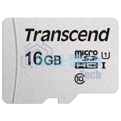 Флеш карта Micro SecureDigital 16Gb TranscendTS16GUSD300S-A MicroSDHC Class 10 UHS-I, SD adapter