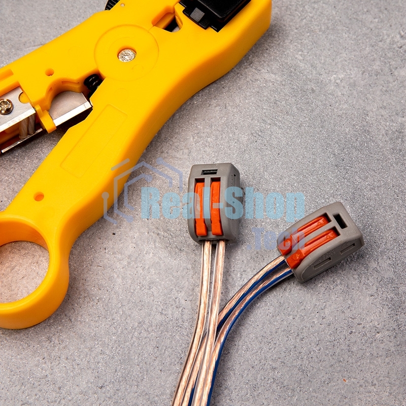 Универсальная клемма Rexant 2-проводная, серая (0,08-2,5/4 мм²) (50 шт./уп.)