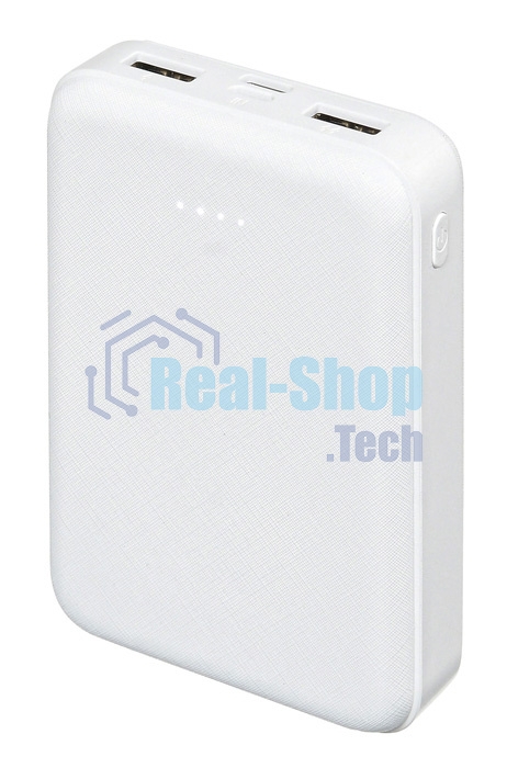 Портативный аккумулятор Buro T4-10000 Li-Pol 10000mAh 2A+1A белый 2xUSB