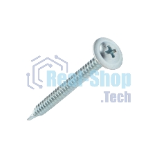 Саморез с прессшайбой Kranz ПШС сверло 4,2х50, пакет (400 шт/уп)