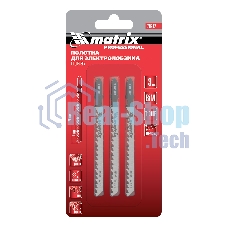 Полотна для электролобзика Matrix по дереву, 3 шт. T101DF, 75 x 4мм, Bimetal