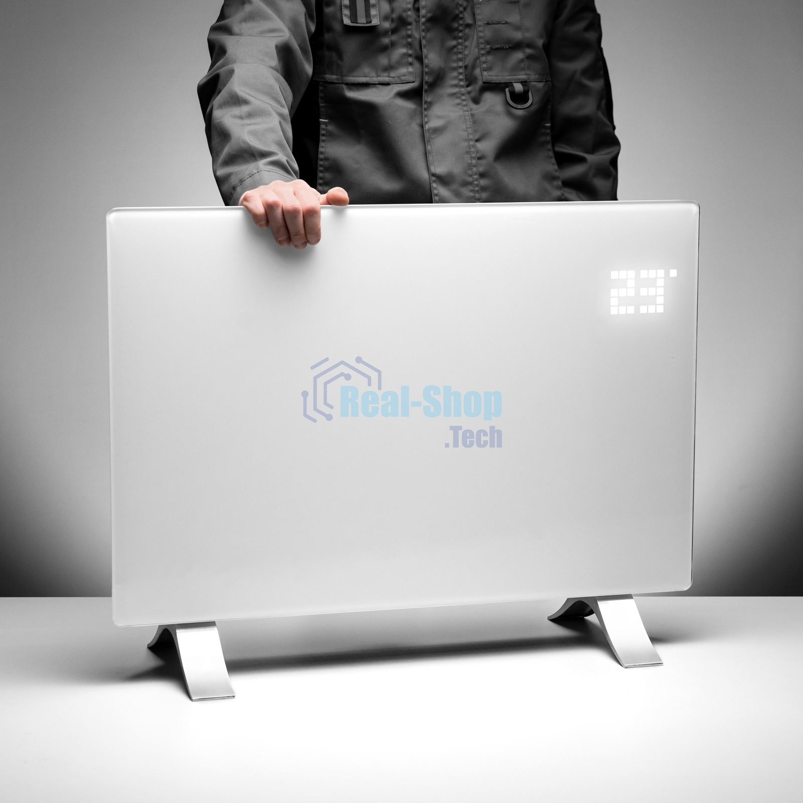 Конвектор Denzel OptiPrime-1500 белый, 1500 Вт, 20 м2, термостат, дисплей, WiFi