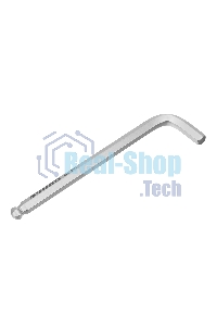 Набор ключей имбусовых Gross 16403 HEX, 1,5–10 мм, S2, 9 шт., удлиненные с шаром, сатинированные