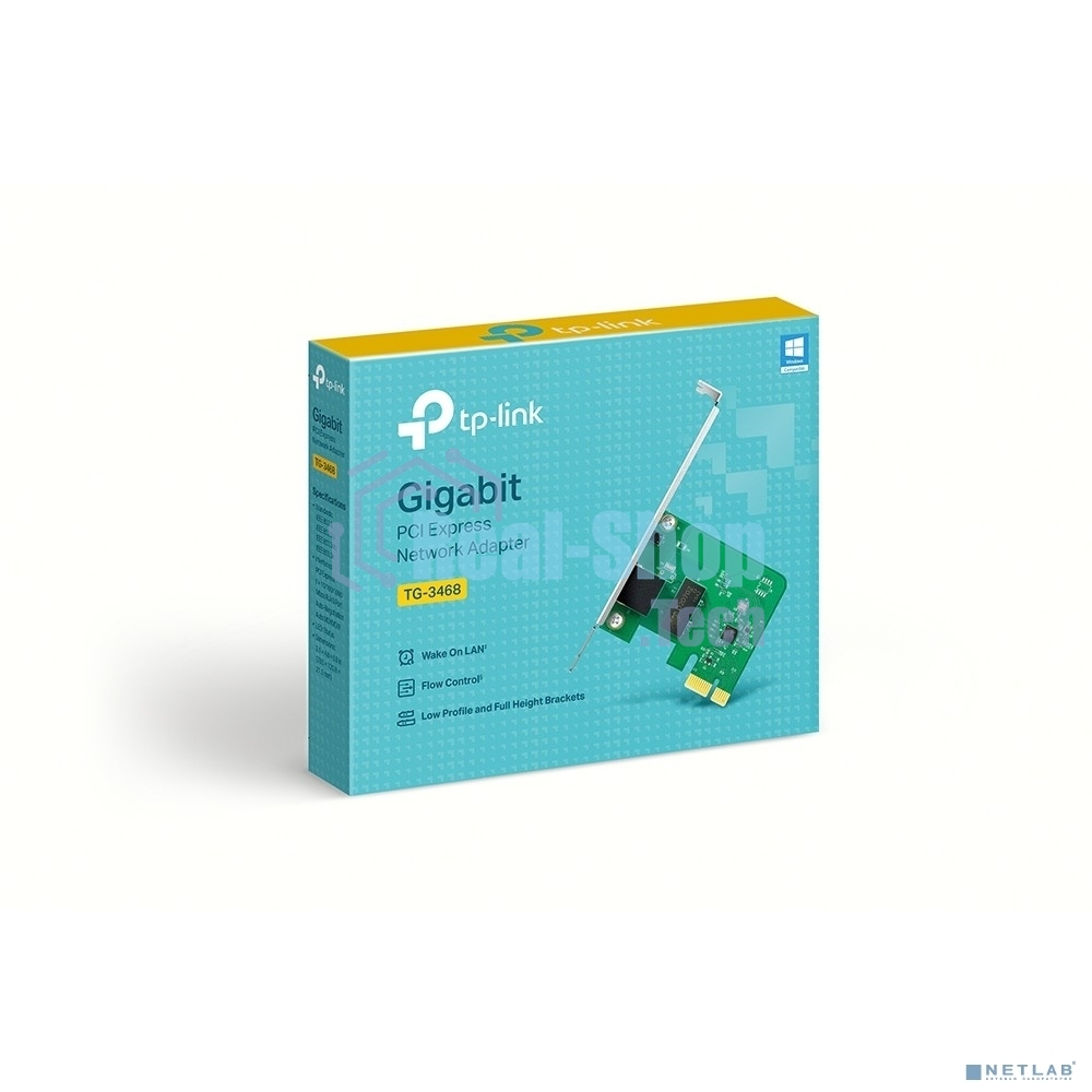 Сетевая карта TP-Link TG-3468 SOHO 32bit Gigabit PCIe, Realtek RTL8168B chipset