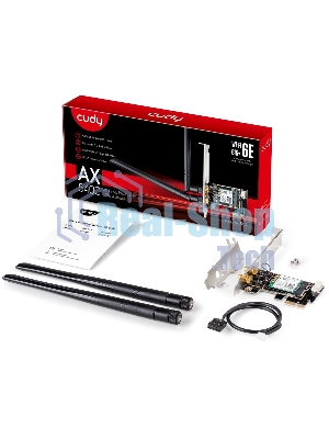 Сетевой адаптер Wi-Fi + Bluetooth Cudy WE3000 AX3000 PCI Express (ант.внеш.съем) 2ант.