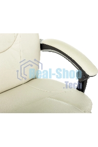 Кресло руководителя Бюрократ CH-868N-BF слоновая кость, эко.кожа, крестов. пластик, подст. для ног