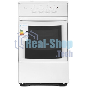 Плита электрическая Flama AE 1304 W белый, конфорок 3 шт, духовка 50 л, 50 см x 85 см x 60 см