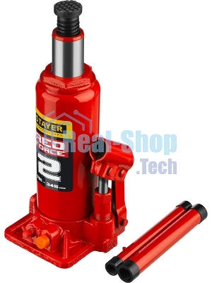 Домкрат STAYER 43160-2_z01 гидравлический бутылочный red force 2т 181-345мм