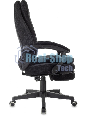 Кресло руководителя Бюрократ T-9950MSG-F Fabric черный Light-20, крестов. пластик, подст. для ног