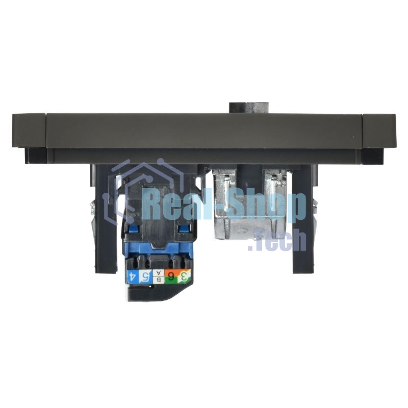 Розетка двойная TV+RJ45 кат.6 IEK FORTE&PIANO FP337 серый