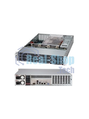 Корпус Supermicro CSE-826BAC4-R920LPB, 2U, 8 x SAS3 & 4 x hybrid NVMe 3.5 bays