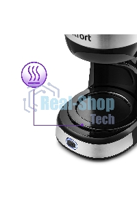 Кофеварка капельная Kitfort КТ-730 черный/серебристый, исп. кофе - молотый, 0,6 л, 750 Вт.