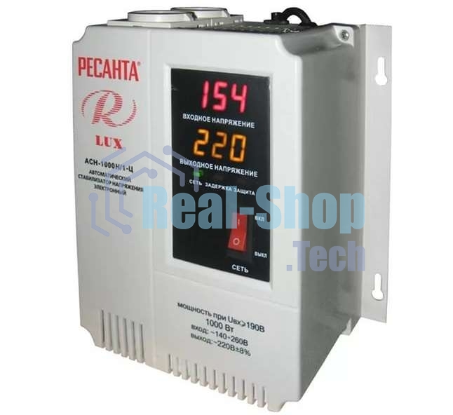 Стабилизатор напряжения Ресанта АСН-1000Н/1-Ц электронный однофазный серый