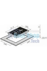 Газовая варочная панель Maunfeld EGHE.32.63CB/G