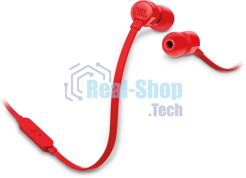 Наушники-гарнитура JBL T110 красный