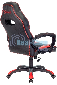 Кресло игровое A4TECH Bloody GC-250, на колесиках, искусственная кожа/ткань, черный/красный