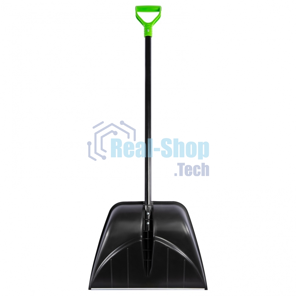 Лопата для уборки снега пластиковая PROFI, 550х415х1405 мм, алюминиевый черенок, Palisad