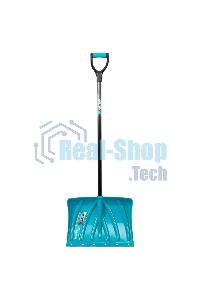 Лопата для уборки снега пластиковая LUXE,460х335х1300 мм, металлопластиковый черенок Palisad