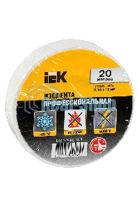 Изолента Iek UIZ-20-10-K01 0,18х19 мм белая 20 метров ИЭК