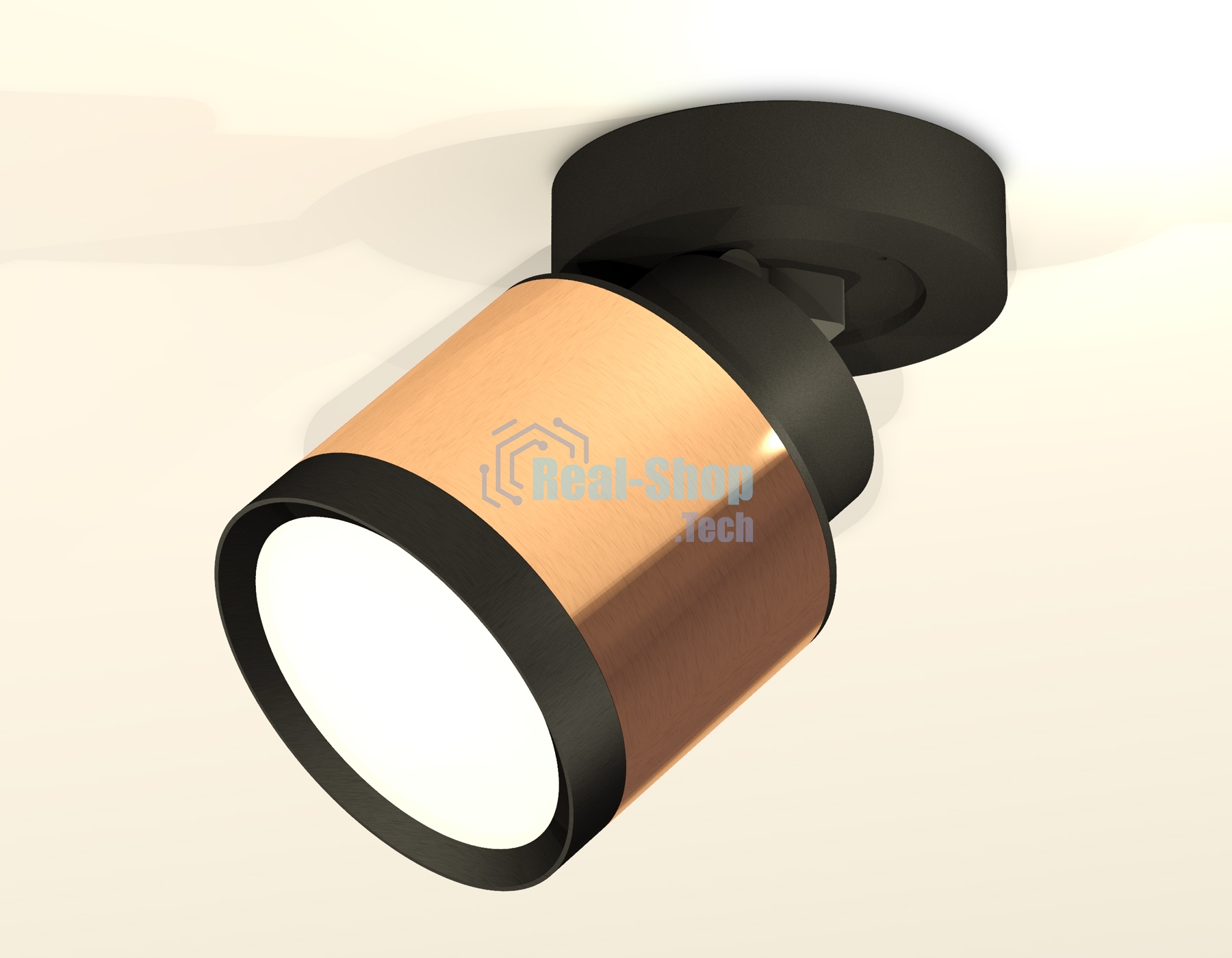 Светильник Ambrella Light XM8122001 PPG/SBK/PBK золото розовое полированное/черный песок/черный полированный GX53