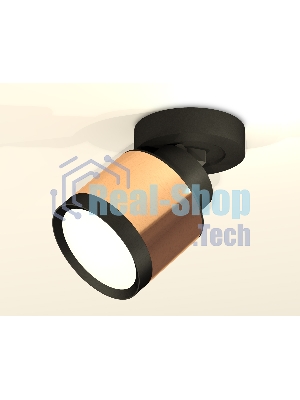Светильник Ambrella Light XM8122001 PPG/SBK/PBK золото розовое полированное/черный песок/черный полированный GX53