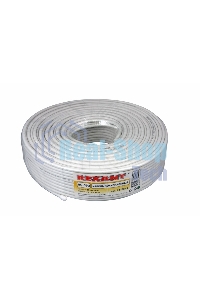 Кабель коаксиальный Rexant RG-59U+Cu, 75 Ом, Cu/Al/Cu, 64%, бухта 100 м, белый