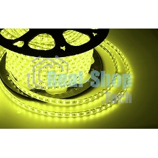Лента светодиодная 220 В, 10х7 мм, IP67, SMD 2835, 60 LED/m, цвет свечения желтый, бухта 100 м