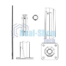 Опора ОГКл-8 верх 75 гор. цинк Пересвет В00004483