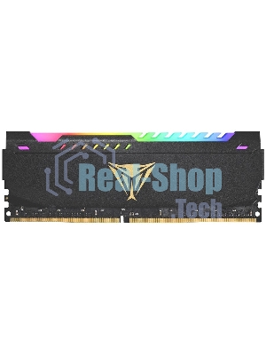 Оперативная память Patriot Viper Steel, DDR4, 16GB (2x8GB), 3200MHz, CL18, DIMM, с радиатором, RGB, черный