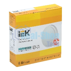 Светильник Iek LDPO0-4001-8-4000-K01LED ДПО 4001 8Вт IP54 4000K круг белый IEK