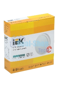 Светильник Iek LDPO0-4001-8-4000-K01LED ДПО 4001 8Вт IP54 4000K круг белый IEK