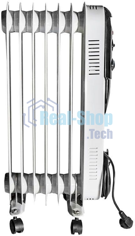 Обогреватель масляный Ресанта ОМПТ-7Н (7 секций) белый, 1500 Вт, 15 м2, термостат 67/3/3