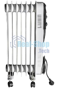 Обогреватель масляный Ресанта ОМПТ-7Н (7 секций) белый, 1500 Вт, 15 м2, термостат 67/3/3