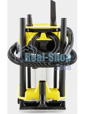 Строительный пылесос Karcher WD 3 P S V-17/4/20 желтый, 1000 Вт, уборка сухая/сбор воды, пылесборник мешок/контейнер, 17 л