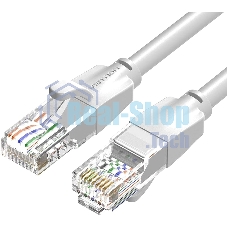 Патч-корд Vention прямой UTP cat.6, RJ45 - 5м. Серый