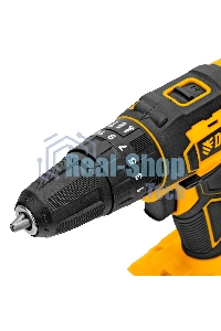 Дрель-шуруповерт аккумуляторная Denzel CID-18-0, 18В, Без АКБ и ЗУ, Ударная, Кейс