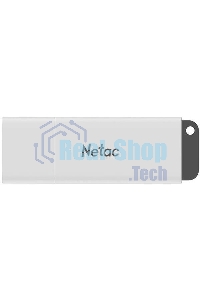 Флешка USB Netac U185, 64Gb, USB 2.0, NT03U185N-064G-20WH, с колпачком, пластиковая белая
