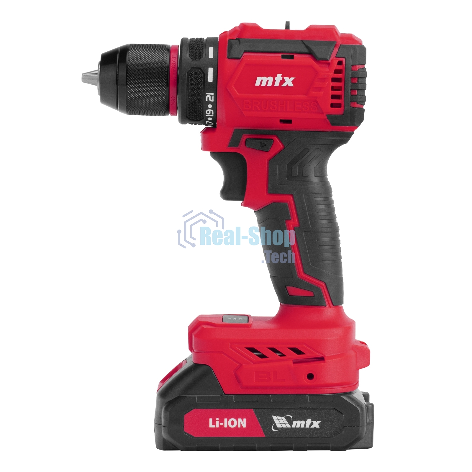 Дрель-шуруповерт MTX CDS-BL-20, 20 В, 2 Ач, 50 Нм, бесщеточный