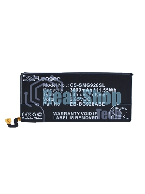 Аккумулятор CS-SMG928SL EB-BG928ABE для Samsung Galaxy S6 Edge+, 3.85V, 3000mAh, 11.55Wh