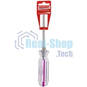 Отвертка шлицевая Rexant SL 4х200 мм, двухкомпонентная рукоятка