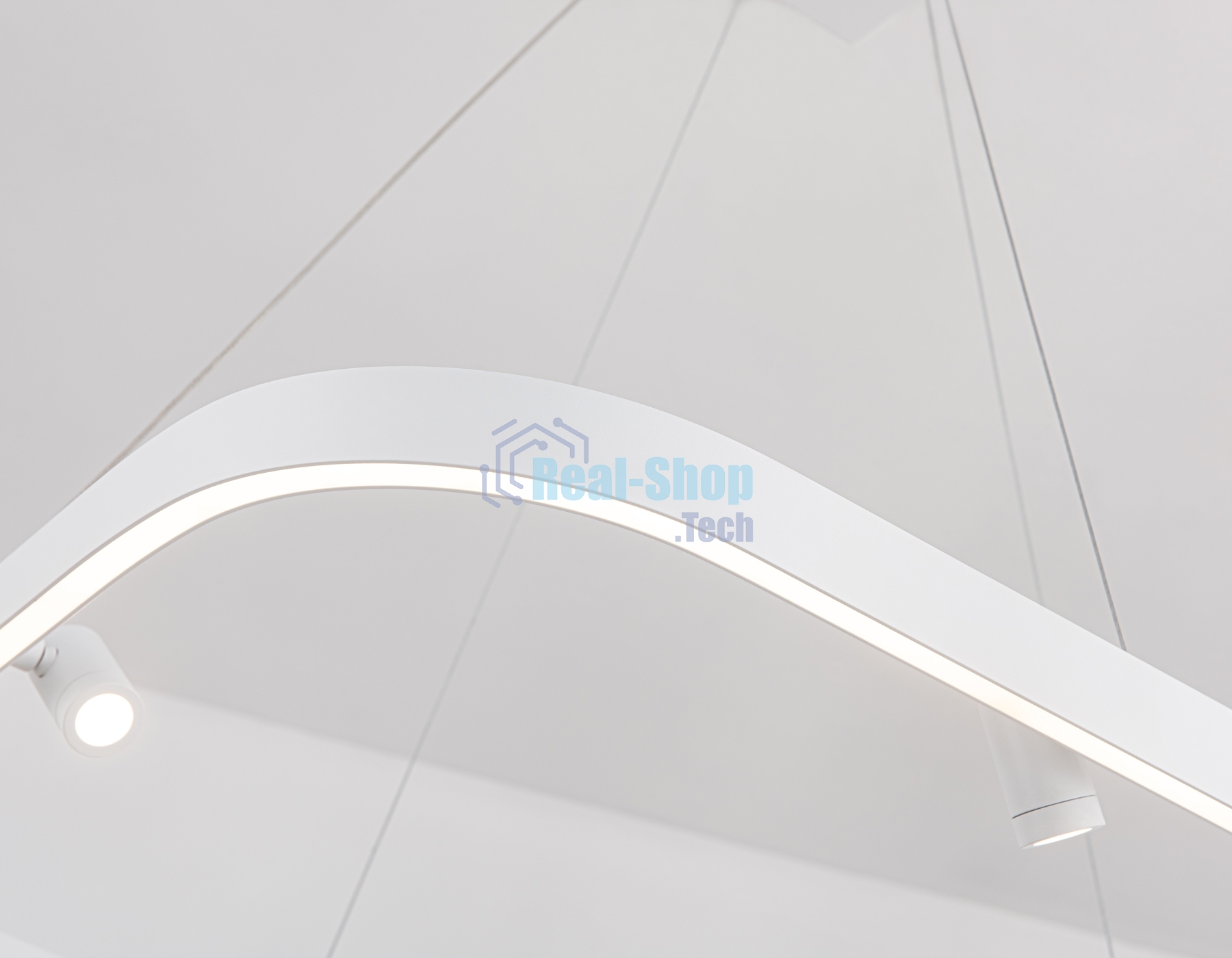Подвесной светодиодный светильник Ambrella light FL5802/1+4 WH белый 50W 3000K/4200K/6400K 600*600*1200 (без ПДУ)