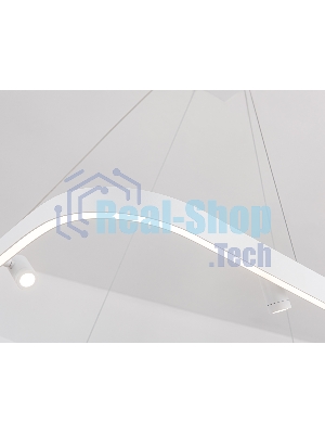 Подвесной светодиодный светильник Ambrella light FL5802/1+4 WH белый 50W 3000K/4200K/6400K 600*600*1200 (без ПДУ)