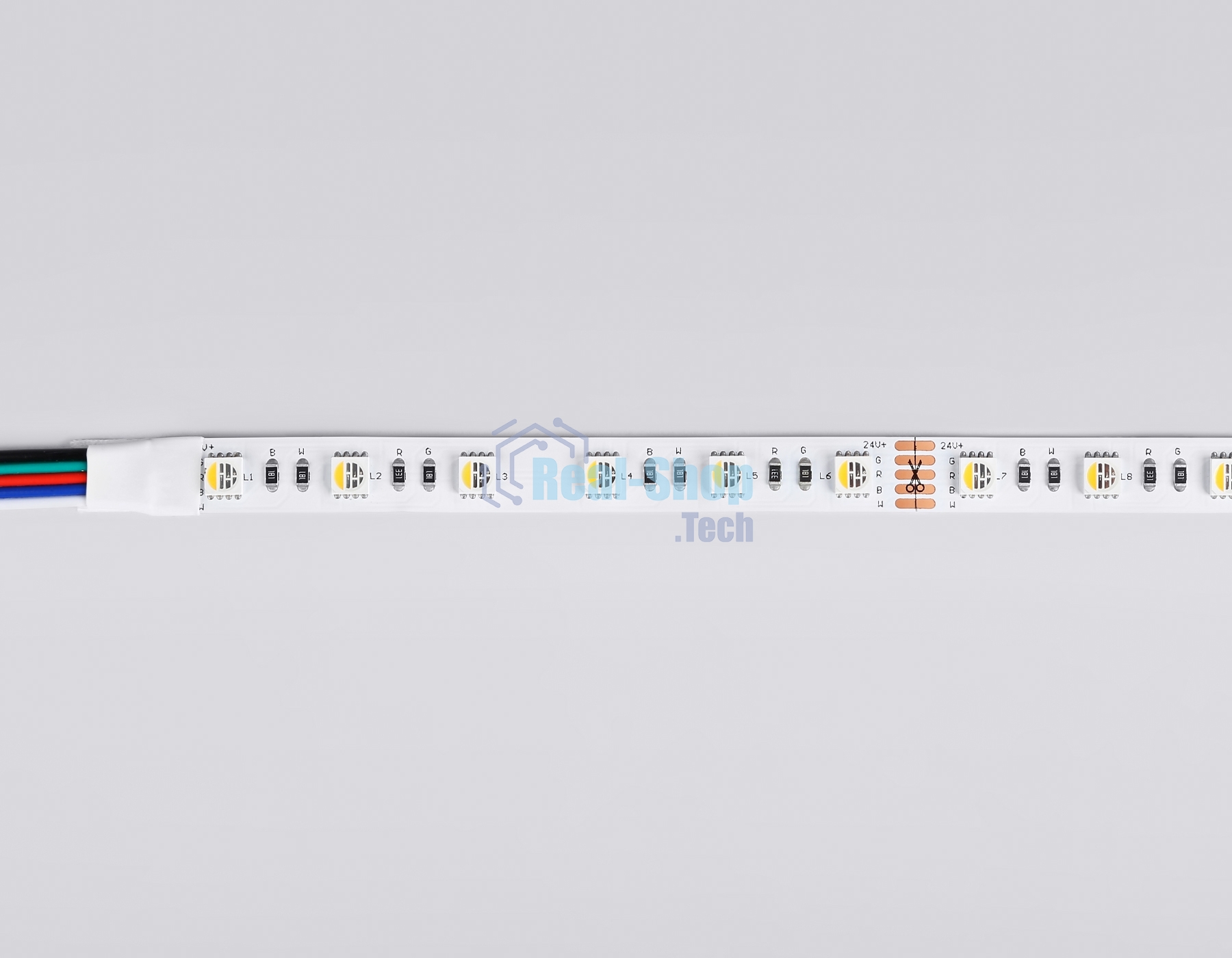 Светодиодная лента Ambrella light GS4402 5050 60Led /10W m/ 24V IP20 RGBW+4500K/ 5000*10*1.87mm (5 конт.)