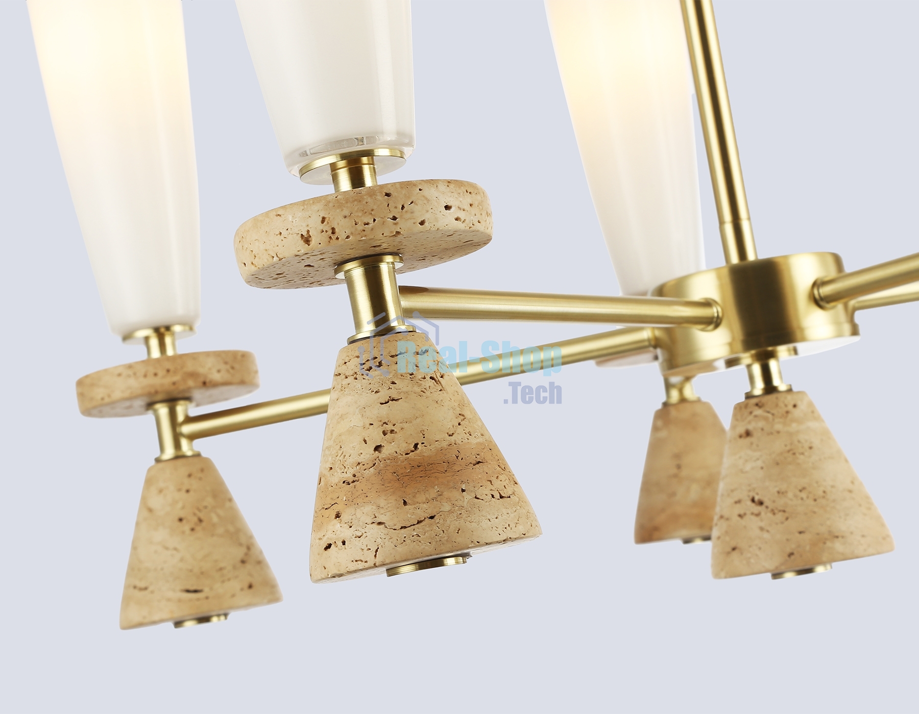 Люстра Ambrella light LH75371/5 GD/WH золото/белый G9*5 max 28W D600*675