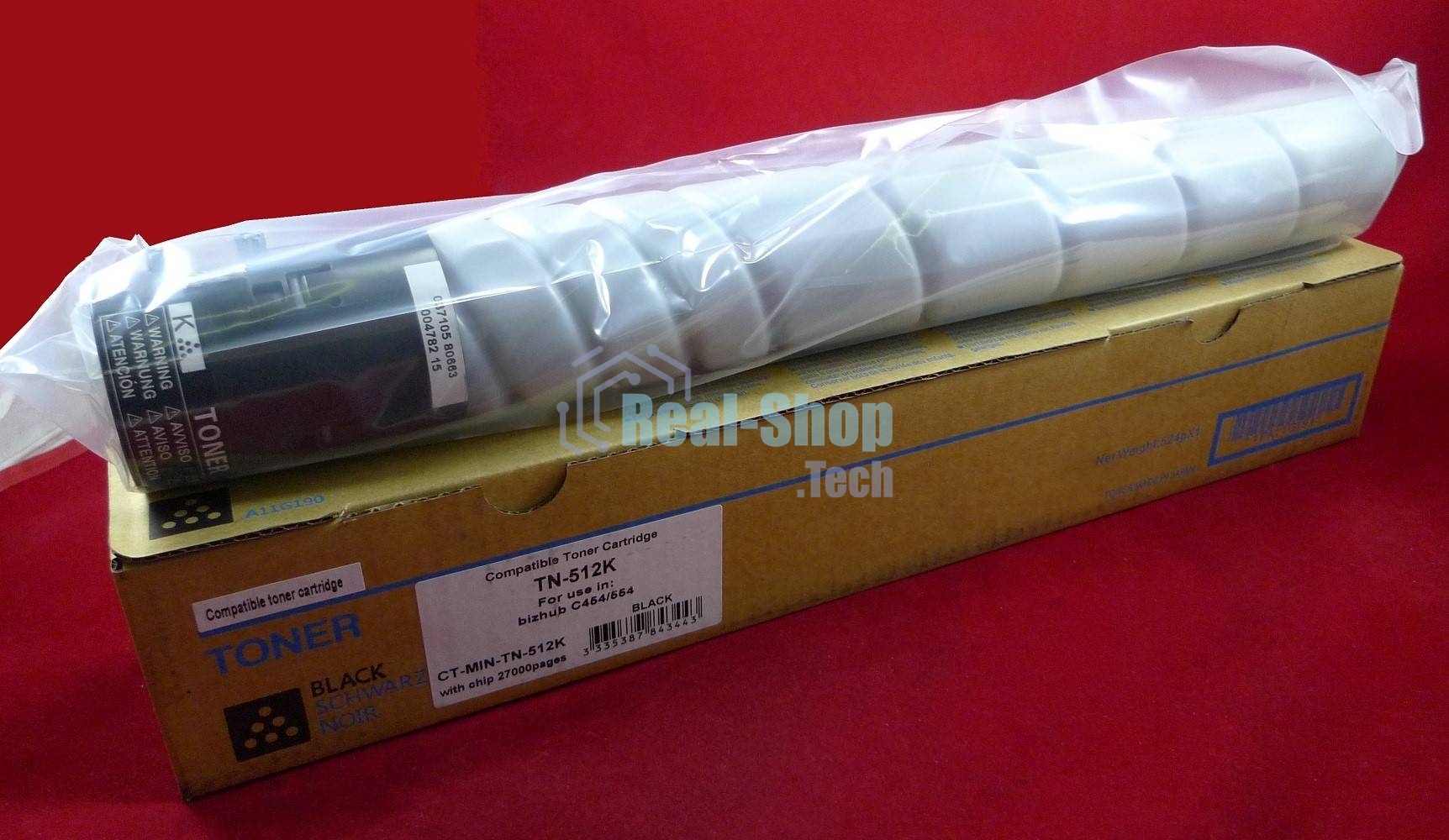 Тонер Konica-Minolta bizhub C454/554 черный TN-512K (туба, 540г) JPN