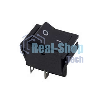 Выключатель клавишный Rexant 250V 15А (4с) ON-OFF черный