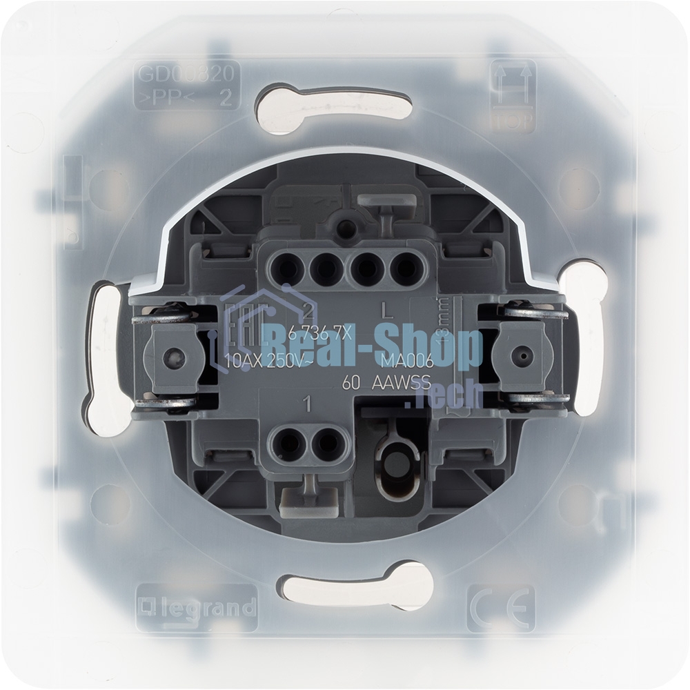 Переключатель IP44 10AX 250 В антрацит