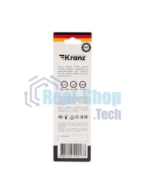 Пилка для электролобзика по металлу Kranz T118G 76 мм 25 зубьев на дюйм 0,9-1,2 мм (2 шт./уп.)